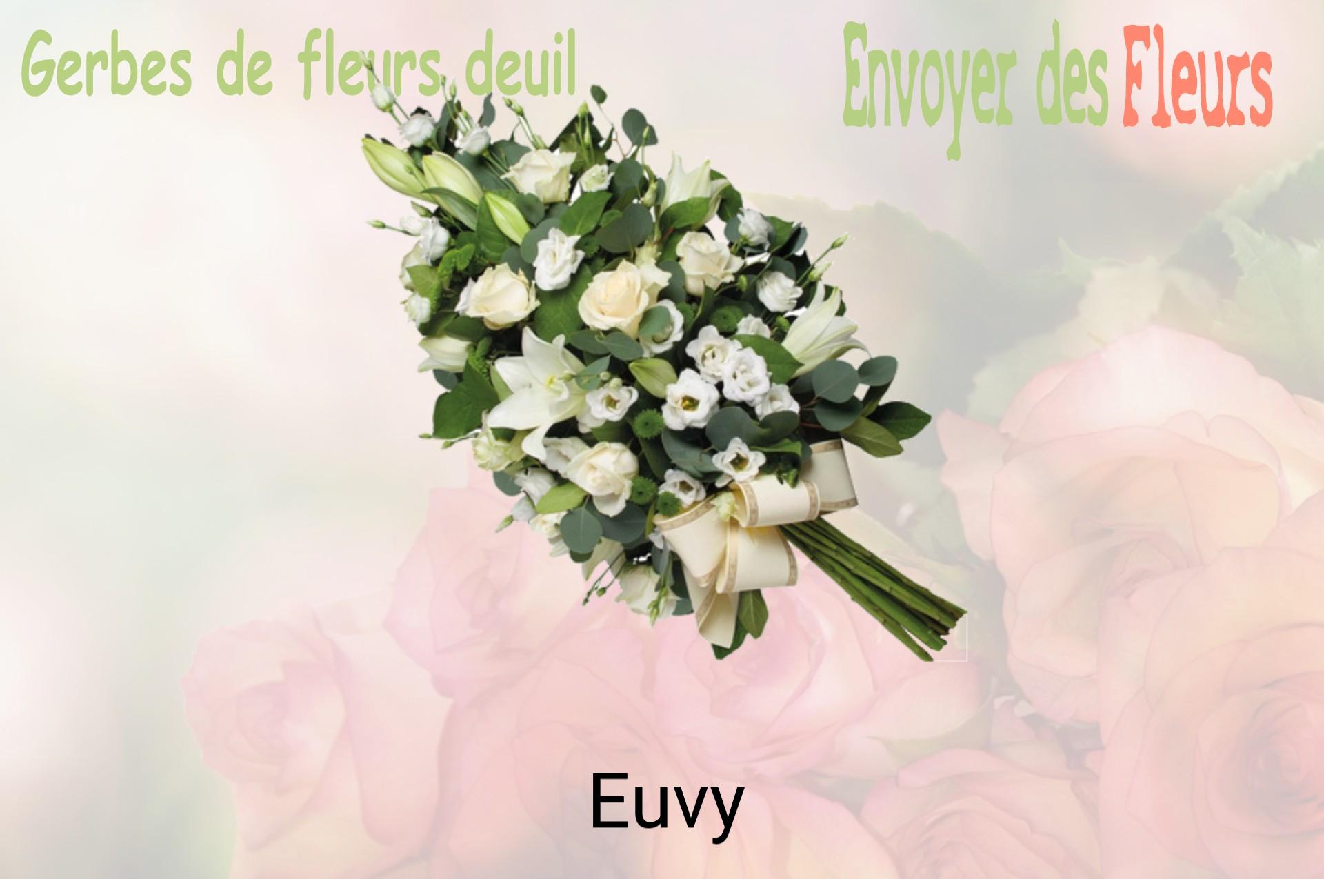 Gerbe de fleurs de deuil livrée à Euvy
